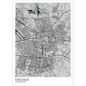 Map of Enschede, Netherlands