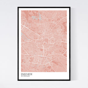 Enschede City Map Print