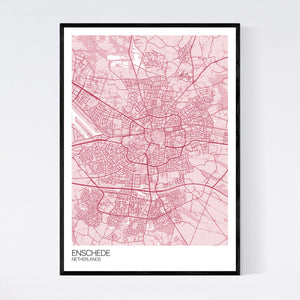 Enschede City Map Print