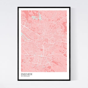 Enschede City Map Print