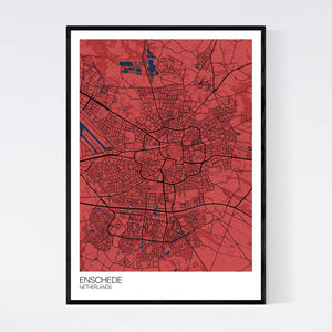 Enschede City Map Print