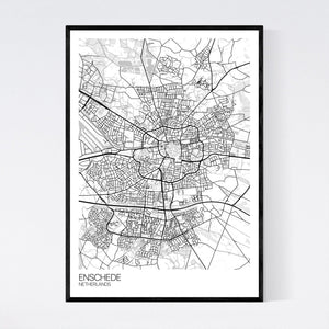 Enschede City Map Print