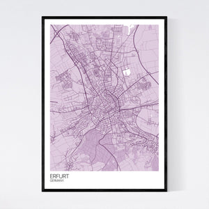Erfurt City Map Print