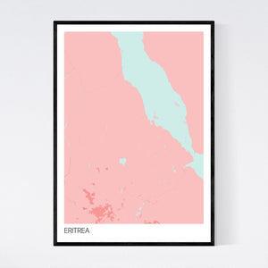 Eritrea Country Map Print