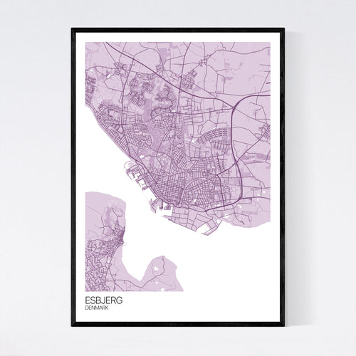 Map of Esbjerg, Denmark