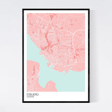 Load image into Gallery viewer, Esbjerg City Map Print
