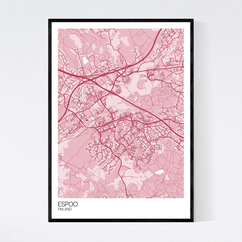 Map of Espoo, Finland