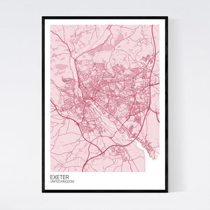 Exeter City Map Print