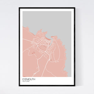 Eyemouth Town Map Print