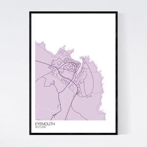 Eyemouth Town Map Print