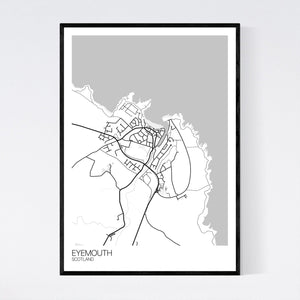 Eyemouth Town Map Print