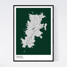 Load image into Gallery viewer, Fair Isle Island Map Print