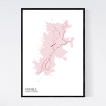 Load image into Gallery viewer, Fair Isle Island Map Print