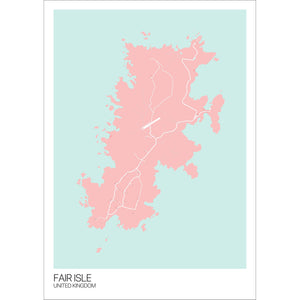 Map of Fair Isle, United Kingdom