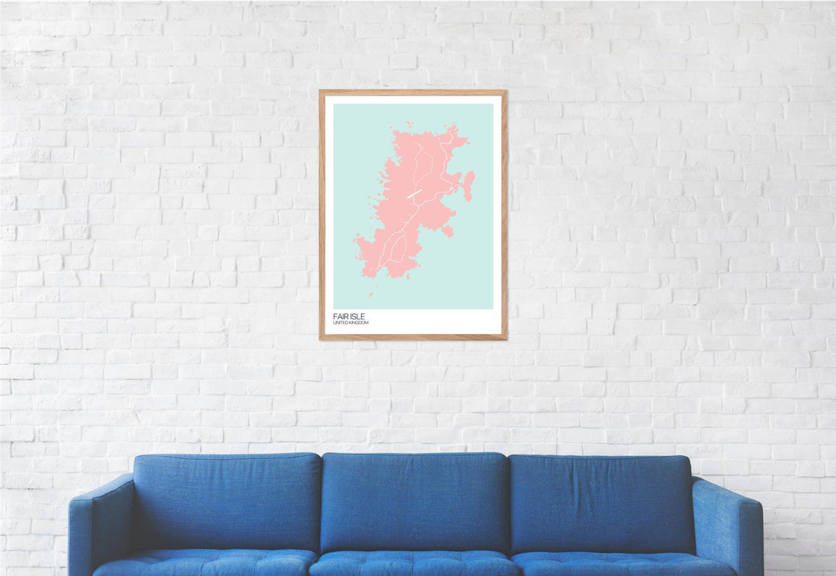 Fair Isle Map Art Print Free International Shipping! Mapply.co
