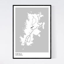 Load image into Gallery viewer, Fair Isle Island Map Print