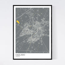 Load image into Gallery viewer, Faisalabad City Map Print