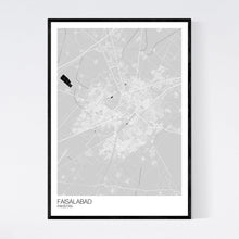 Load image into Gallery viewer, Faisalabad City Map Print