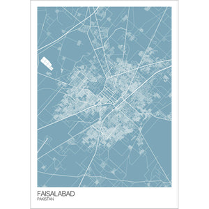 Map of Faisalabad, Pakistan