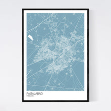 Load image into Gallery viewer, Map of Faisalabad, Pakistan