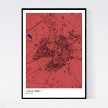 Load image into Gallery viewer, Faisalabad City Map Print