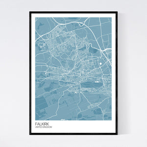 Falkirk City Map Print