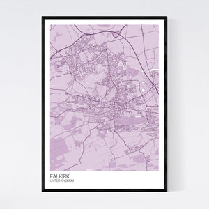 Falkirk City Map Print