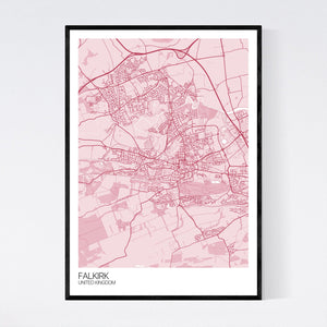 Falkirk City Map Print