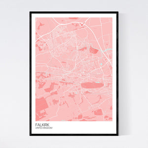 Falkirk City Map Print