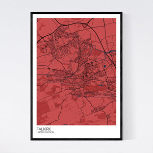 Falkirk City Map Print