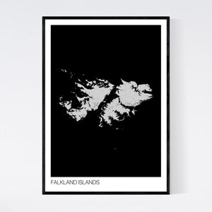 Falkland Islands Archipelago Map Print