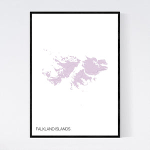 Map of Falkland Islands, 