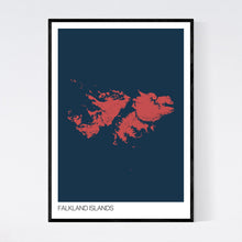Load image into Gallery viewer, Falkland Islands Archipelago Map Print
