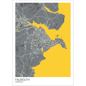 Map of Falmouth, Cornwall