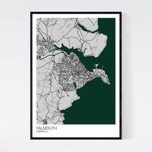 Falmouth Town Map Print