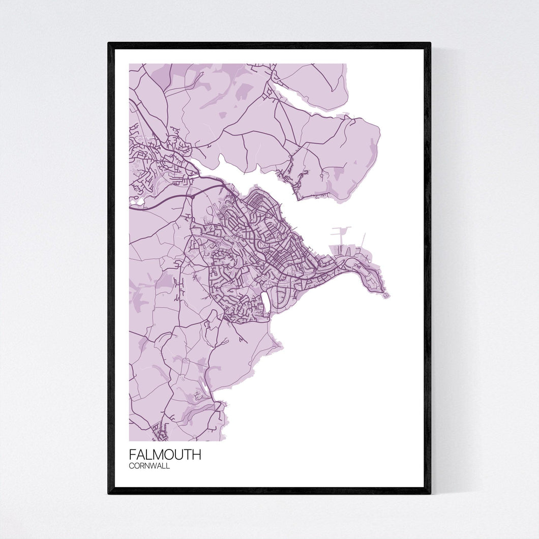 Falmouth Town Map Print