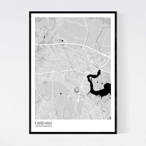 Fareham City Map Print