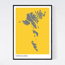 Load image into Gallery viewer, Faroe Islands Country Map Print