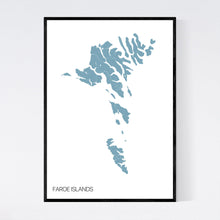 Load image into Gallery viewer, Faroe Islands Country Map Print