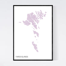 Load image into Gallery viewer, Faroe Islands Country Map Print