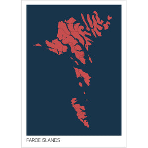 Map of Faroe Islands, 