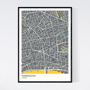 Farringdon Neighbourhood Map Print