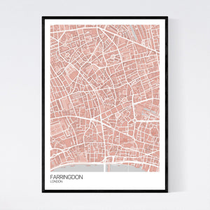 Farringdon Neighbourhood Map Print