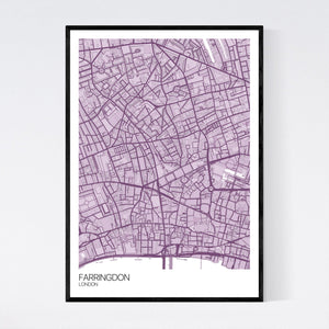 Farringdon Neighbourhood Map Print