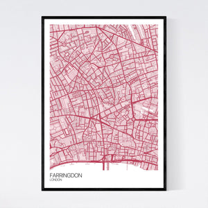 Farringdon Neighbourhood Map Print