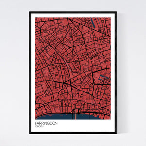 Map of Farringdon, London