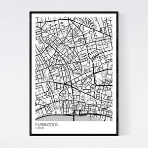 Farringdon Neighbourhood Map Print