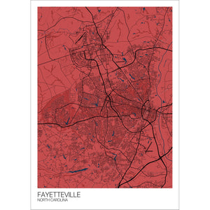 Map of Fayetteville, North Carolina