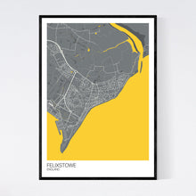 Load image into Gallery viewer, Felixstowe Town Map Print