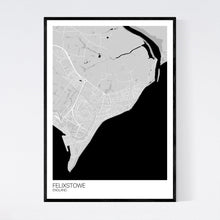 Load image into Gallery viewer, Felixstowe Town Map Print